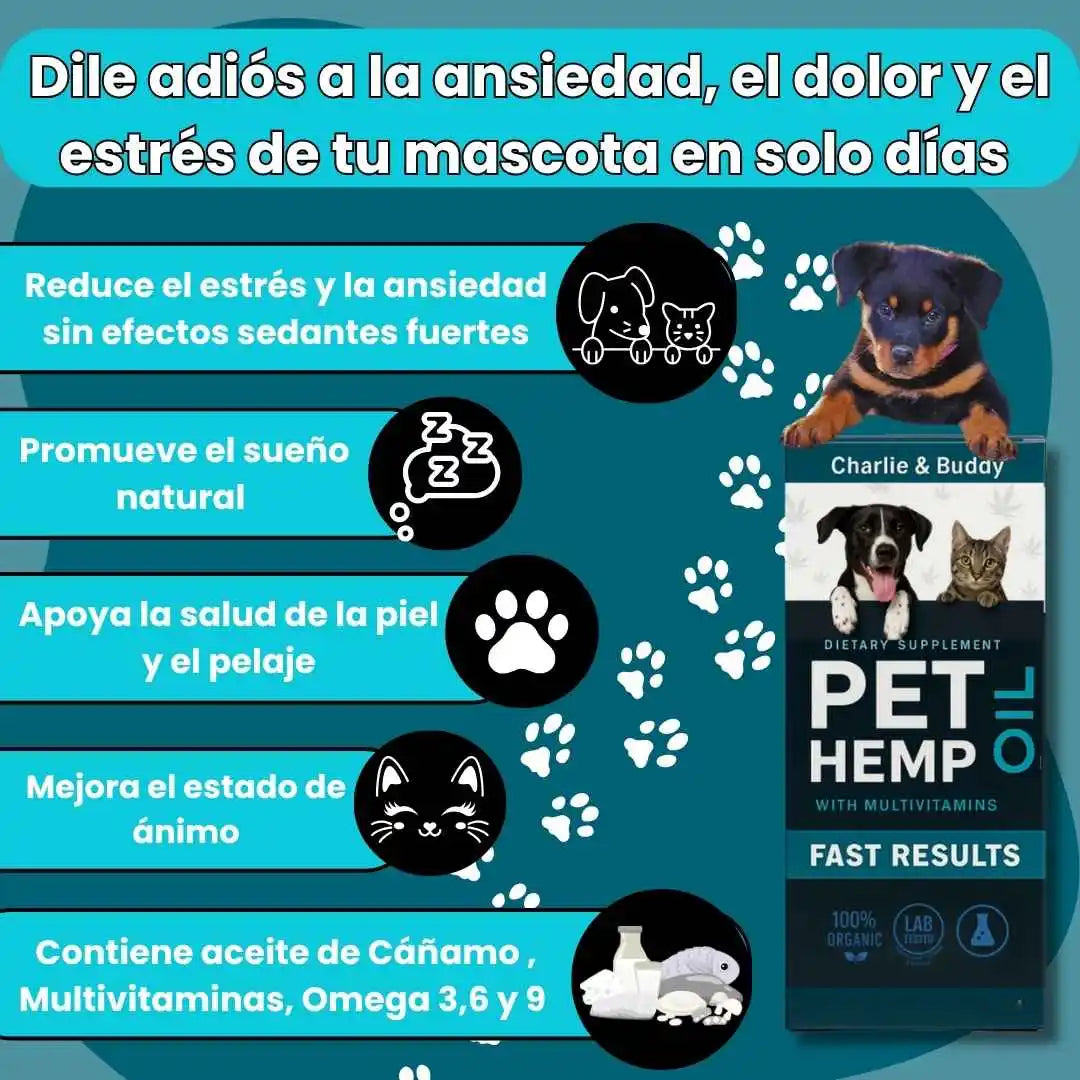 PET HEM OIL Adios al estres y ansiedad de tu Peludito