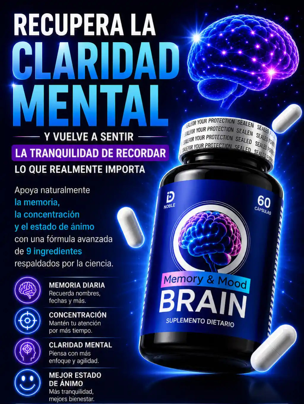 Memory Mood Brain X60 Caps