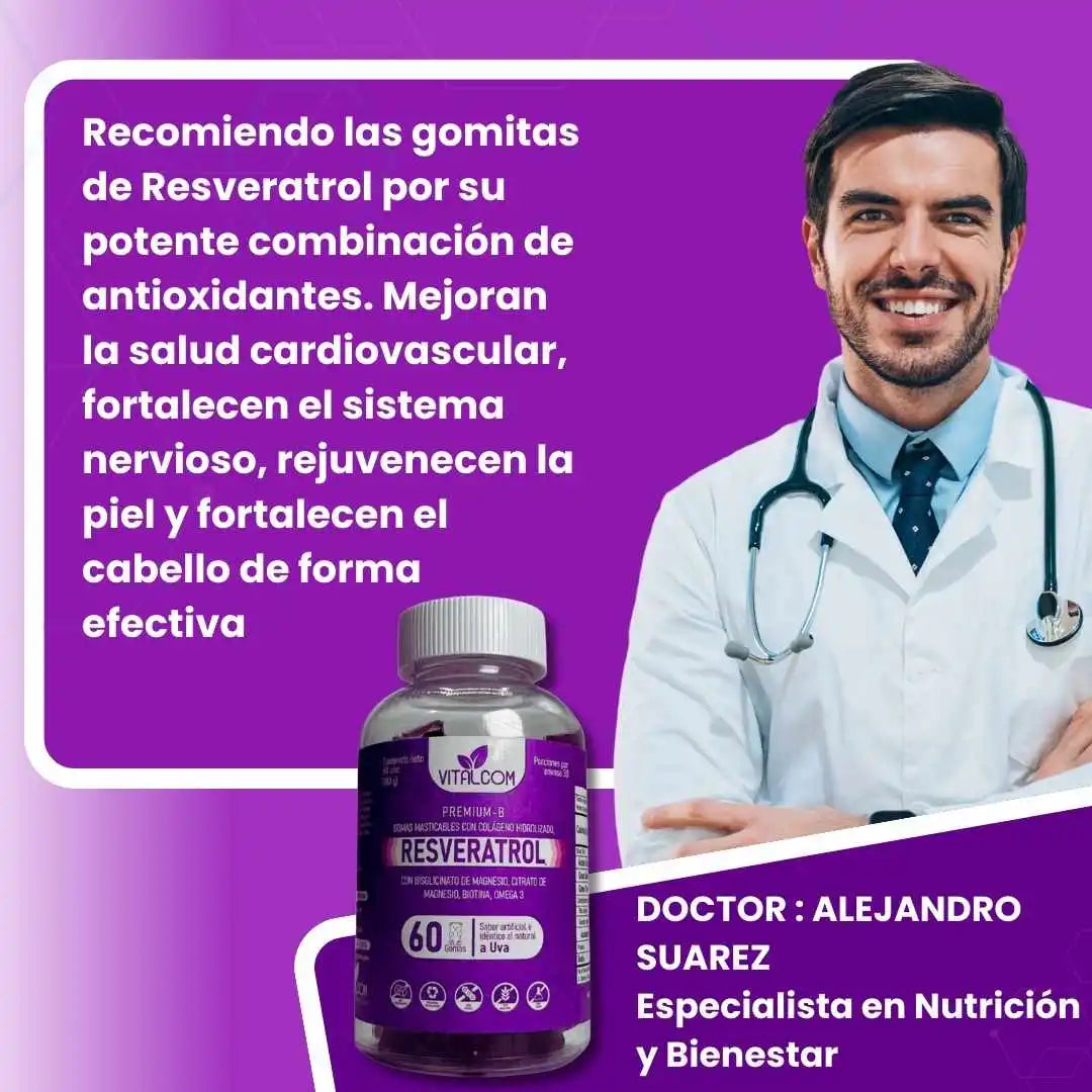 GOMITAS RESVERATROL VITALCOM X60