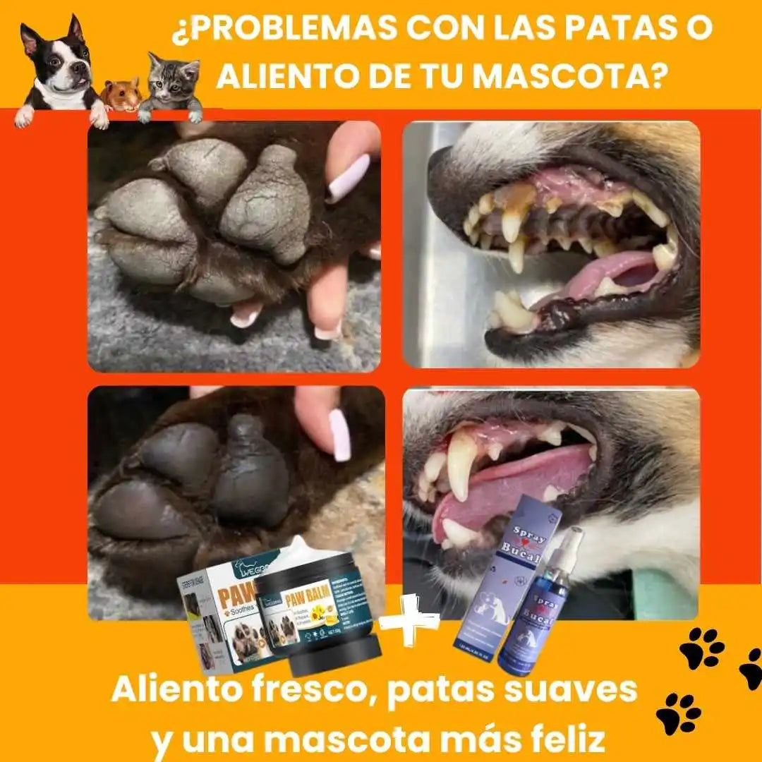 BALSAMO + SPRAY BUCAL PARA MASCOTAS