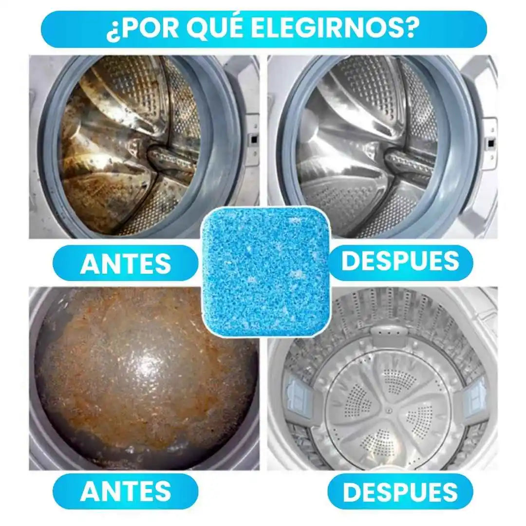 WashiX Pastilla Limpiador de Lavadora Caja x 12